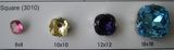 Square Crystal Stones Beads for Fashion Jewelry