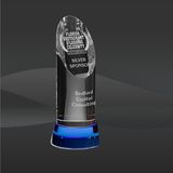 Blue Oval Peak Crystal Award (CD-6826, CD-6827, CD-6828)