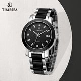 Day/Date Full Stainless Steel Mens Watches Black Ceramic Watch72117
