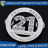 Low Price Custom High Level Shine Crystal Lapel Pin Badge