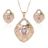 Girls Rhinestone Cubic Zirconia Pearl Ladies Jewellery Sets
