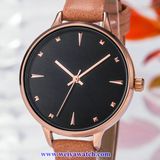 OEM Leather Strap Lady Quartz Wist Watch, Ladies Watches (WY-17028A)