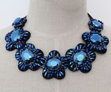 Lady Luxury Crystal Costume Jewelry Choker Collar Necklace (JE0159-4)