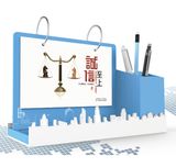 Crystal Acrylic Desk Calendar with Pen Holder