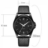 Fashion Mens Watches Genuine Leather Waterproof Wrist Watch 72944