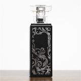 Jingyage Factory Black Glass Perfume Bottle with Flower Design