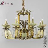 Retro Crystal Decorative Pendant Lamp with Antique Brass with Hotel