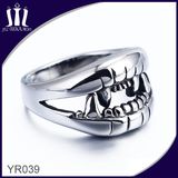 Yr039 Big Teeth Monster Skeleton Ring