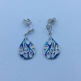 Fashion Silver Hoop Earring with Enamel