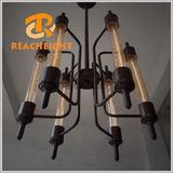 Industrial Pendant Lights Vintage Art Erect Suspension 6 Light