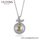 Necklace-00421 Xuping Custom Logo Customised Necklace Crystals From Swarovski