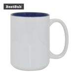 Bestsub 15oz Two-Tone Sublimation Photo Mug (B21N-07)