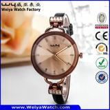 Leather Strap Watch Quartz Ladies Fashion Wrist Watches (Wy-068E)