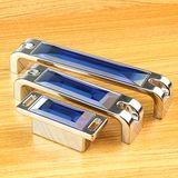 B Style 128mm Pitch Crystal Dresser Door Handle Knob