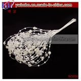 Looping Crystal and Pearl Spray Bridal Wedding Bouquet Decoration (W1050)