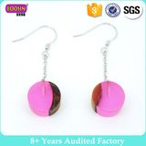 Fancy Round Resin Wooden Earrings