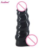 Leadove@1PCS/Lot New Design Model Waterproof Soft Silicone Realistic Dildo with Condom Adult Sex Toy Sex Product for Women Love