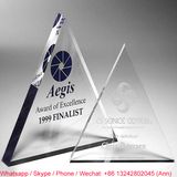 Triangle Shape Customize Clear Office Decoration Resin Souvenir