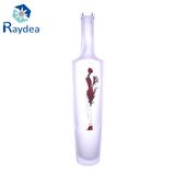 Decal Whiskey Glass Bottle with Frosting