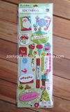 Handmade Paper Craft Scrapbooking Embellishments Holiday Glitter Adhesive Dimensional Stickers