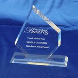 Manufacturer Supply Crystal Glass Sport Trophy Awards with Customized Logo