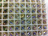 Navette Dz-4200 Crystal Sew on Stones with Metal Claw Settings