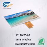8 Inch TFT-LCD Monitor Lvds Interface Resolution 1024 (RGB) X768 LCD Display