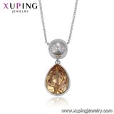 43819 Xuping Wholesale White Gold Plated Necklace Crystals From Swarovski Young Ladies Jewelry