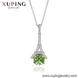 43828 Xuping New Designed Eiffel Tower Crystals From Swarovski Pendant Necklace Jewelry