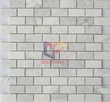 Super White Marble Strip Mosaic, Stone Mosaic (CFS1010)