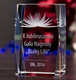 Crystal Glass Cube with 2D Laser Engraving for Wholesales