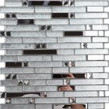 My173 Wall Tile Subway Silver Crystal Glass Mosaic