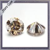 Light Champagne Color 1 Carat Moissanite Diamond