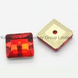 Siam Square Sew on Crystal Rhinestone with Middle Hole