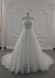 Ivory Lace Bridal Wedding Gown Wedding Dress 2017 Ball Gown Prom Dress