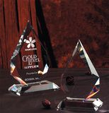 Crystal Award with 3D Flower Laser Engrave