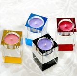 2016 Popular Crystal Glass Tealight Candlestick Craft