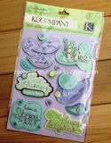 Handmade Paper Die-Cut Craft Scrapbooking Embellishments Glitter Adhesive Dimensional Stickers