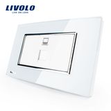 Livolo Crystal Glass 2 Gang Computer Socket (VL-C391C-81/82(COM))