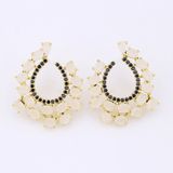 Hot Selling 18K Gold Plated Crystal in 3colors Stud Earring