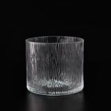 Tree Patterned Glass Candle Vessel