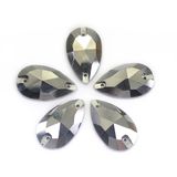 7X12mm Dark Gray Tear Drop Flatback Sewing Rhinestones for Clothes