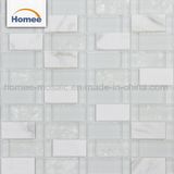 Bathroom Kitchen Crystal Grain White Glass Mosaic
