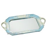 2017 New Home Decoration Gold Resin Mirrored Tray