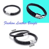 Fashion Custom Jewelry Weave Leather Bangle for Men