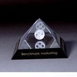 Crystal Pyramid with 3D Laser Inside