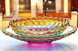 Fashion Colourful Crystal Glass Fruit Bowl