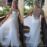 Fashion Prom Party Gowns Crystals Chiffon Sequins Evening Dresses E2015j