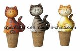 Poly Resin Cat Design Wine Bottle Stopper Gifts