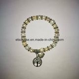Semi Precious Stone Natural Crystal Pearl Beaded Bracelet